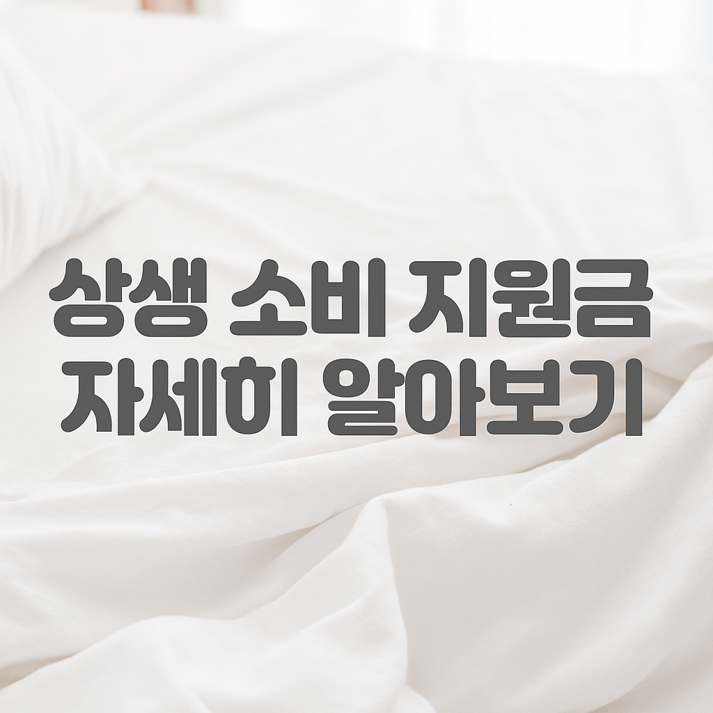 상생소비지원금 관련 사진첨부