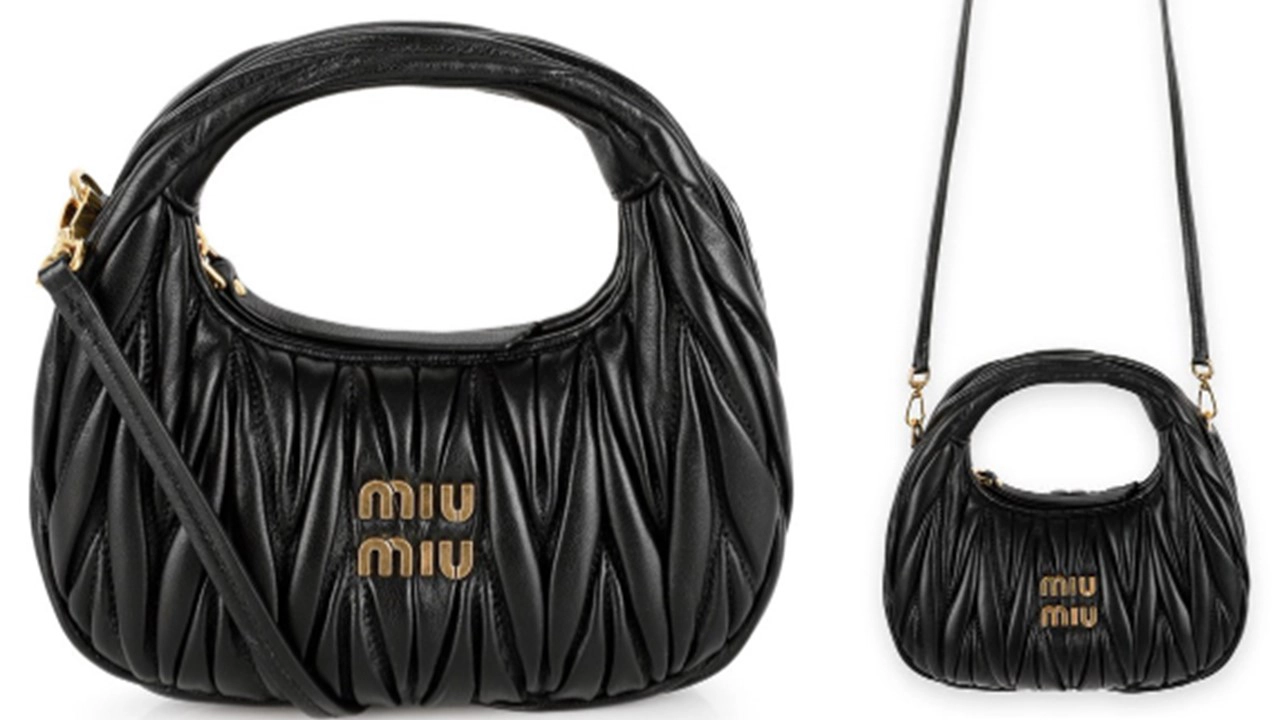 이유미 가방2 - 마테라쎄 나파 가죽 호보 미니백(블랙)