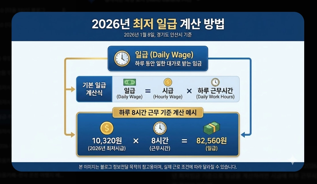 2026년 일급&middot;주급&middot;월급 실수령액 계산 완전정복