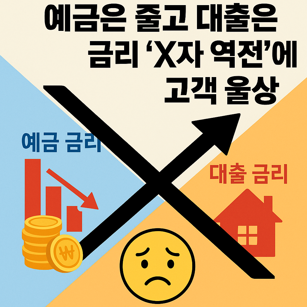 예금 금리 뚝, 대출 금리 쑥&hellip;&lsquo;X자 역전&rsquo;에 소비자만 손해?