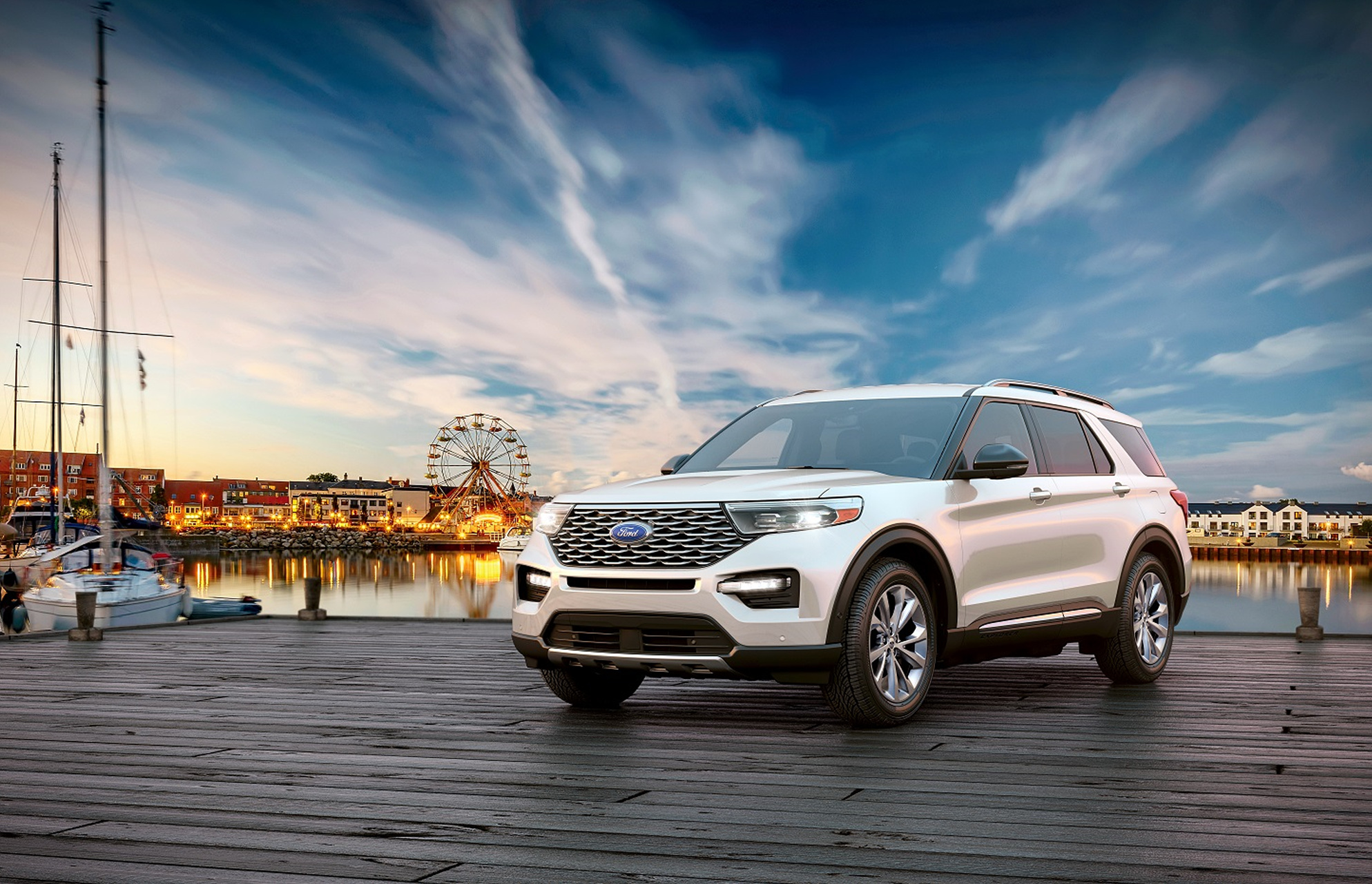 2023년형 포드 익스플로러 외관 화이트 사진