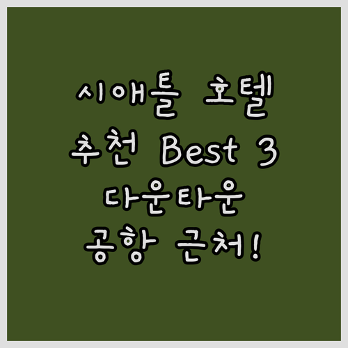 시애틀 추천 호텔 Best 3, 다운..