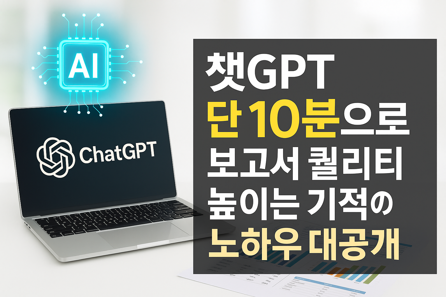 챗GPT 단 10분으로 보고서 퀄리티 높이는 기적의 노하우 대공개