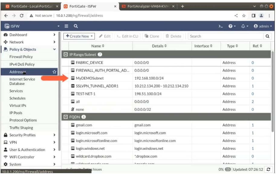 FortiAnalyzer 연동
