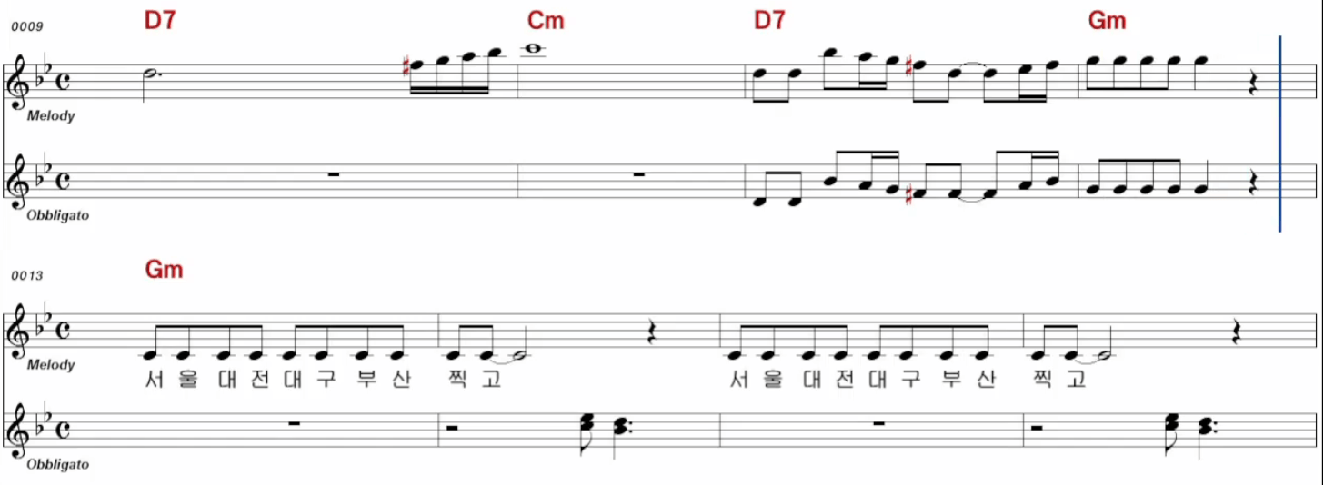 김혜연 서울 대전 대구 부산 악보