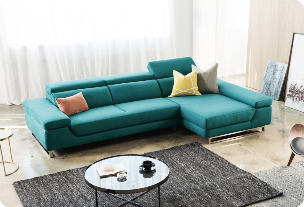 모리슨 4인 카우치형 기능성 스위브 패브릭 쇼파