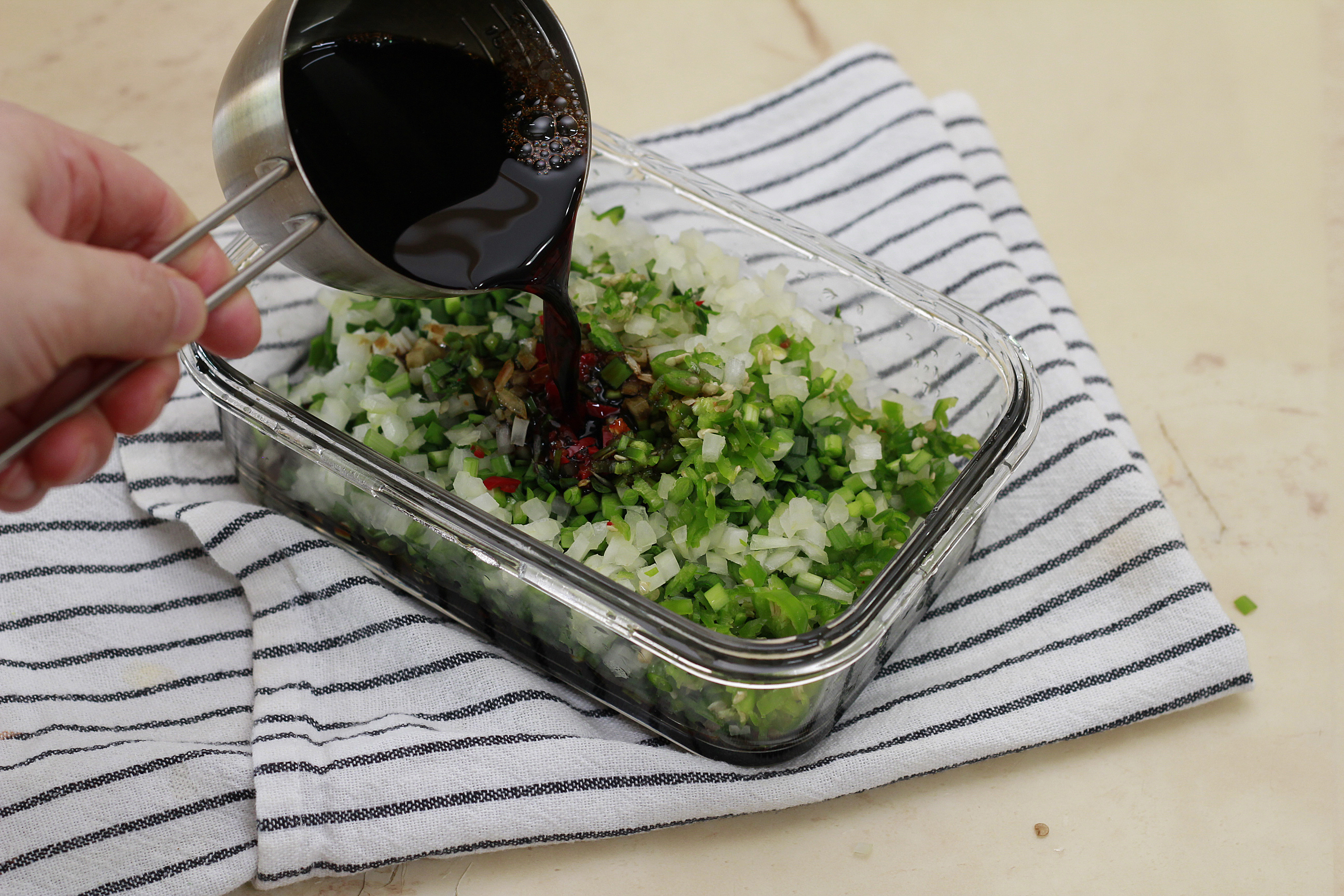 계란장조림-반숙계란부추짜박이