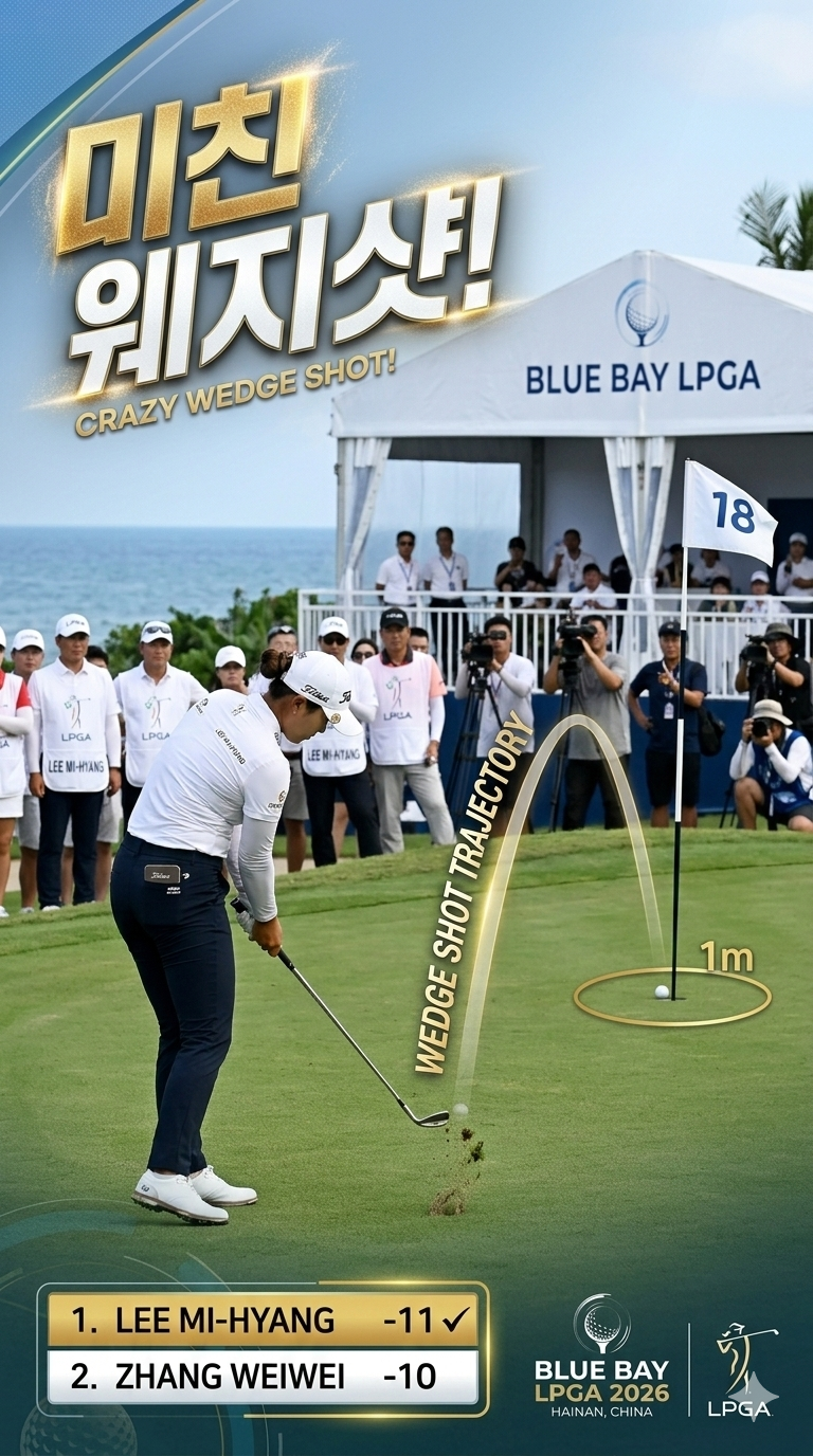 우승을 확정짓는 이미향의 웨지샷