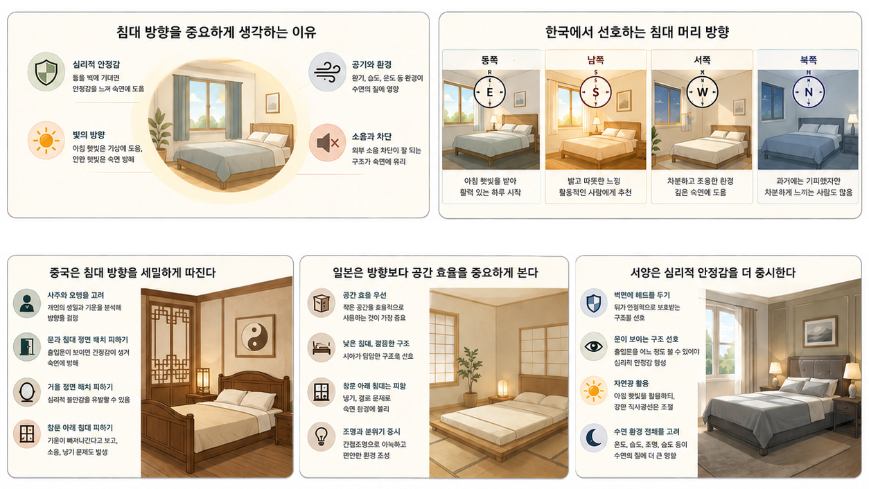 침대 머리 두는 방향
