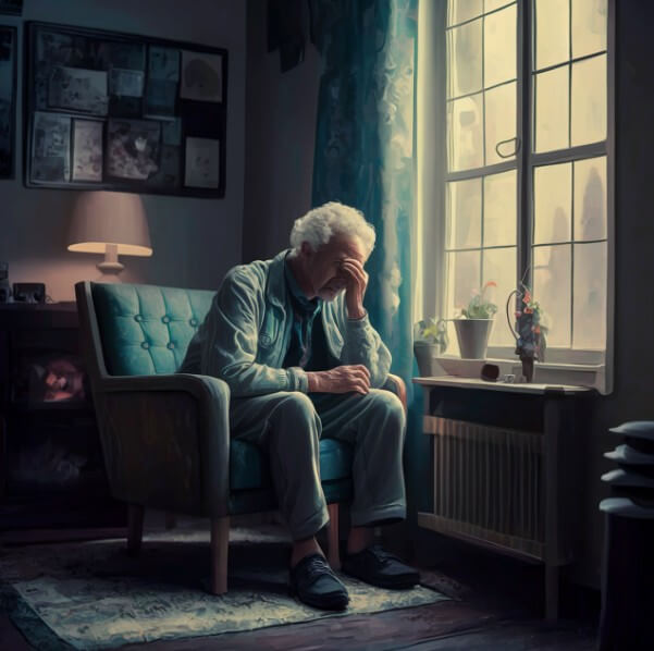 몸 상태가 안 좋은 할아버지