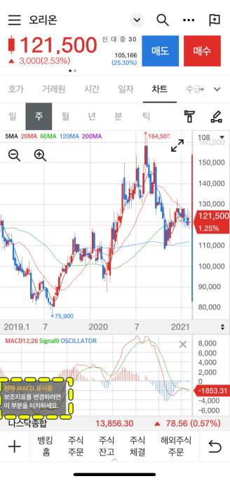 대신증권-현재가-화면