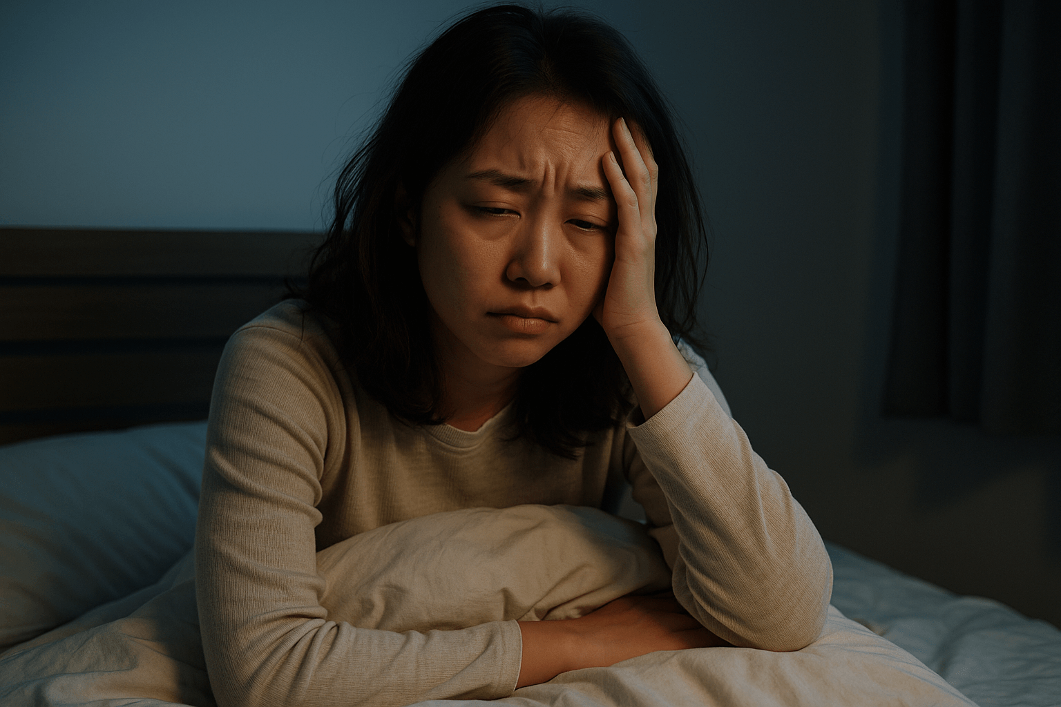 잠을 설치는 이유 - 사진