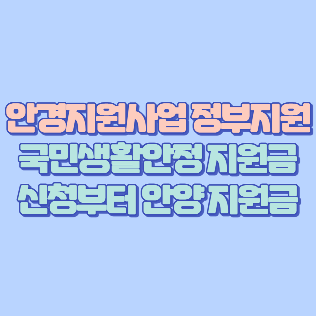 안경지원사업 정부지원 총정리 │ 국민생활안정 지원금 신청부터 안양 지원금