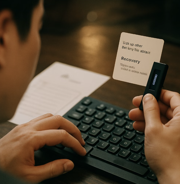 새 지갑으로 영혼을 옮기는 법 (복구 절차)