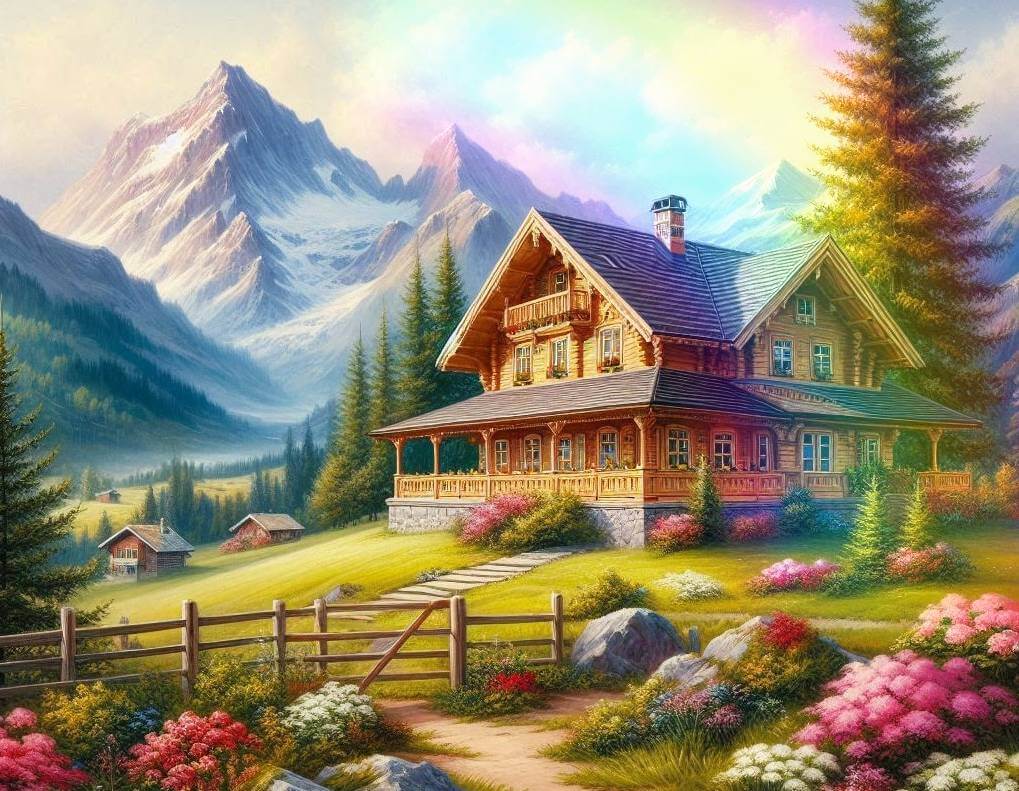 숲 속의 멋진 집