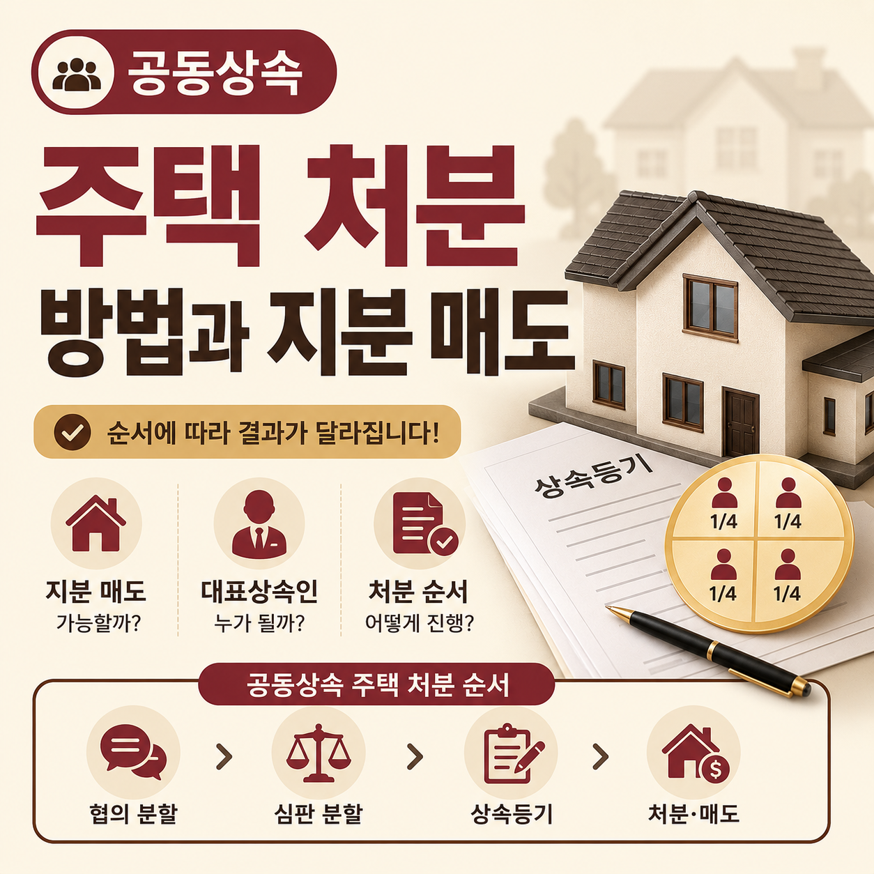 공동상속 주택 처분 방법과 지분 정리 순서 안내