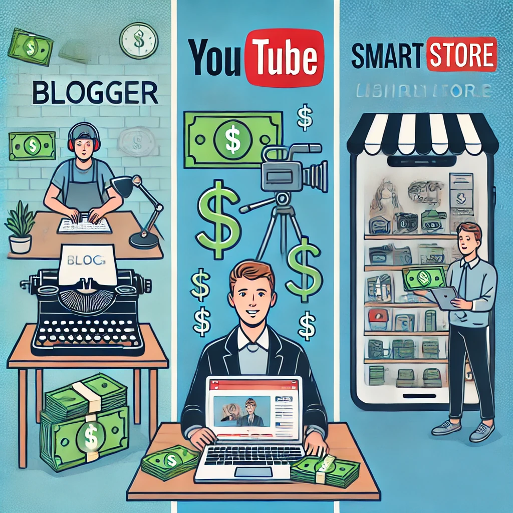 블로그 유튜브 스마트스토어 사업으로 돈버는 남성
