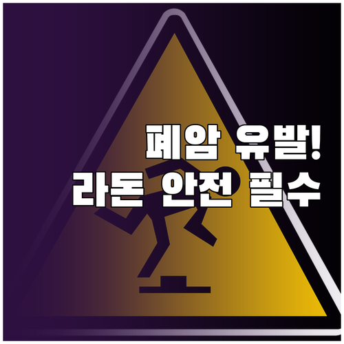 폐암 유발 라돈 가스 안전 기준과 측..