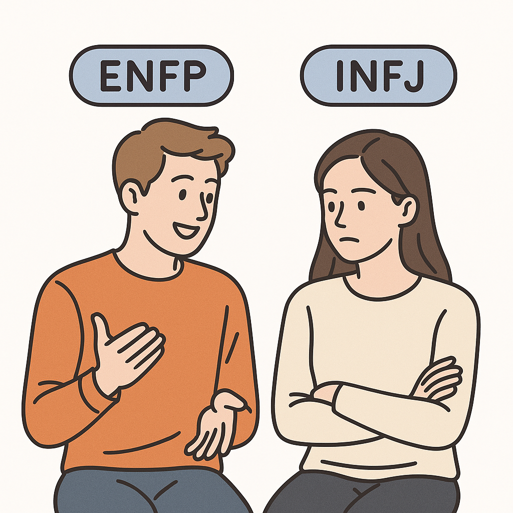 ENFP 남자와 INFJ 여자의 연애, 우리는 왜 사랑하고 왜 멀어질까?