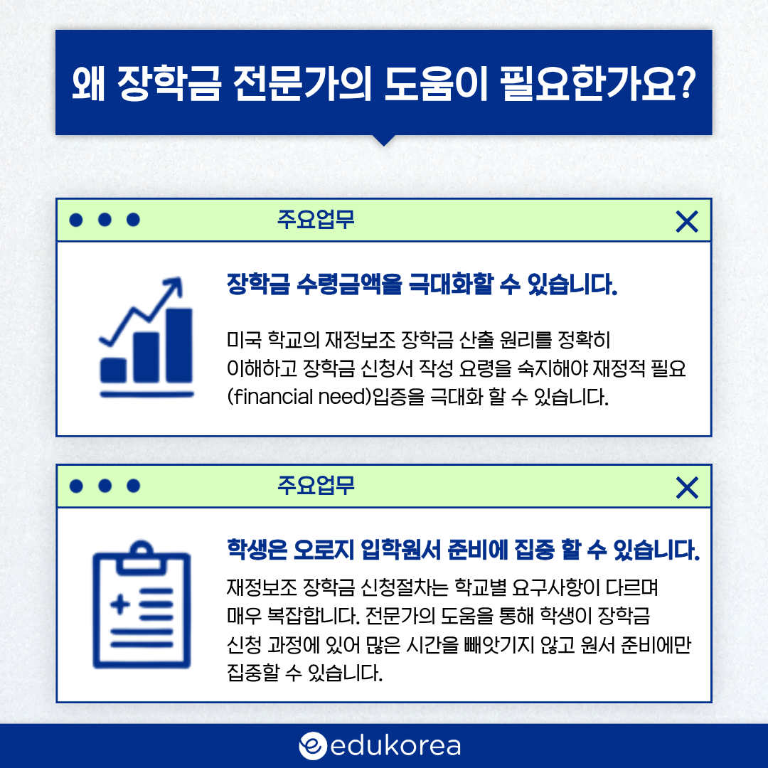 장학금 전문가의 도움이 필요한 이유