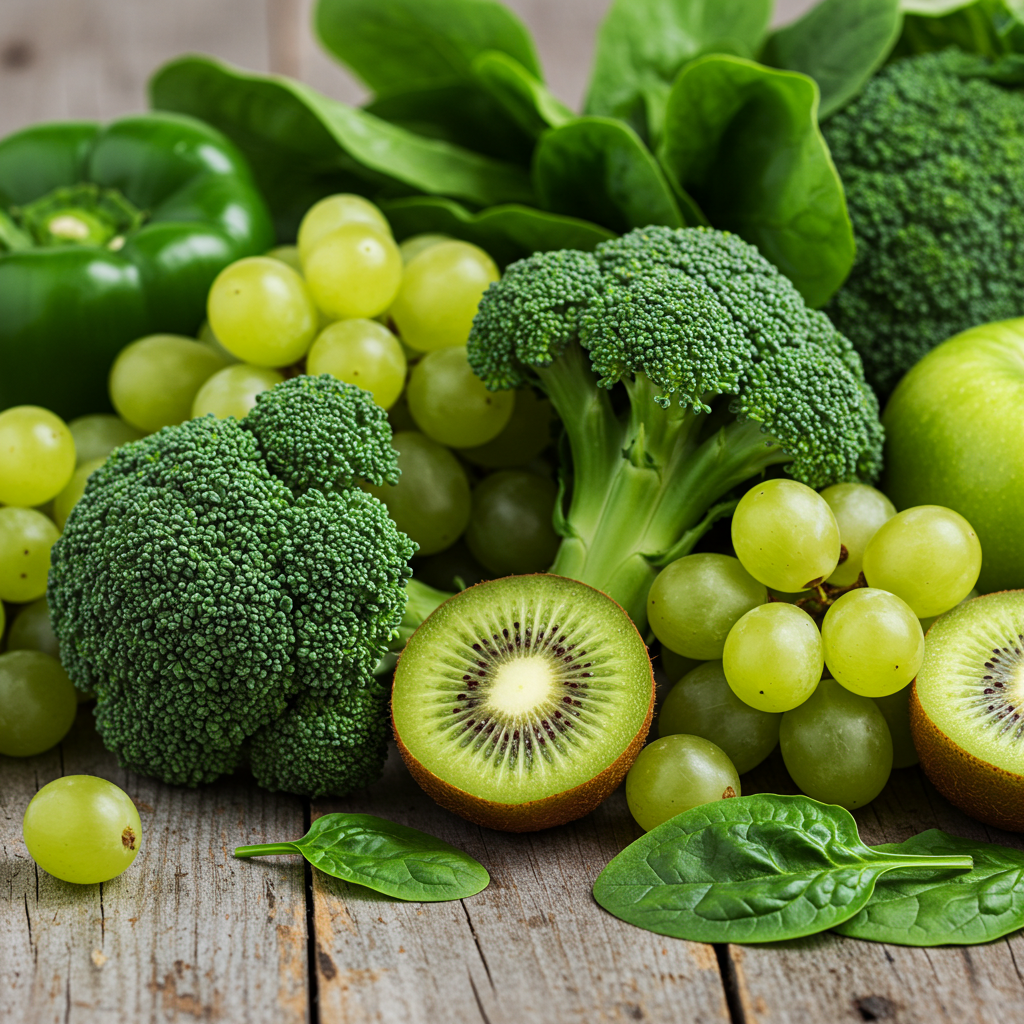비타민C, 비타민A가 많은 초록색 항산화 식품