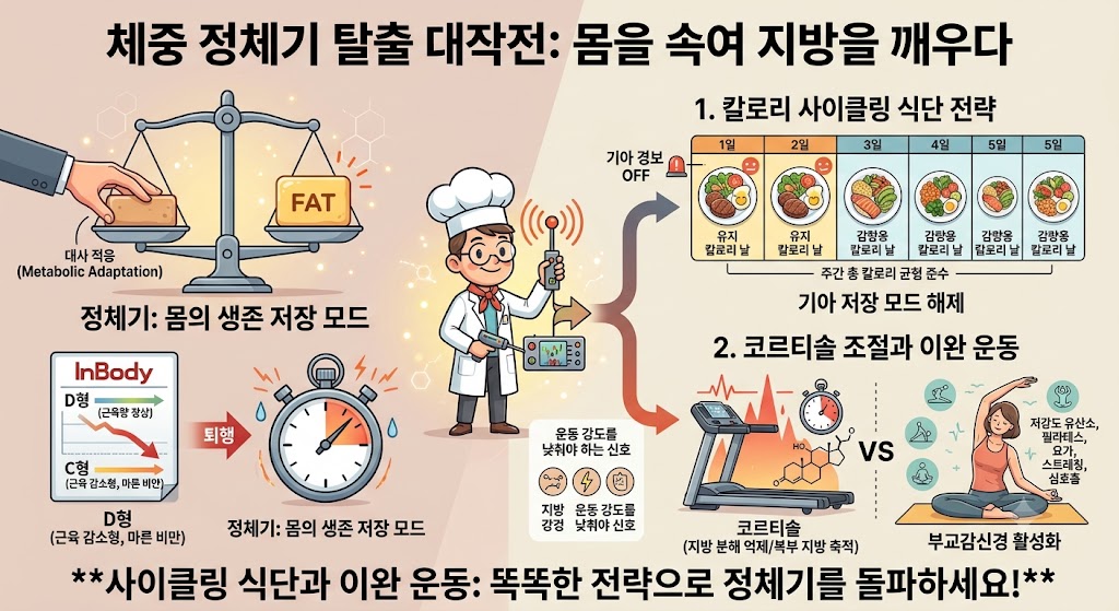 다이어트 정체기 극복 관련 설명 이미지