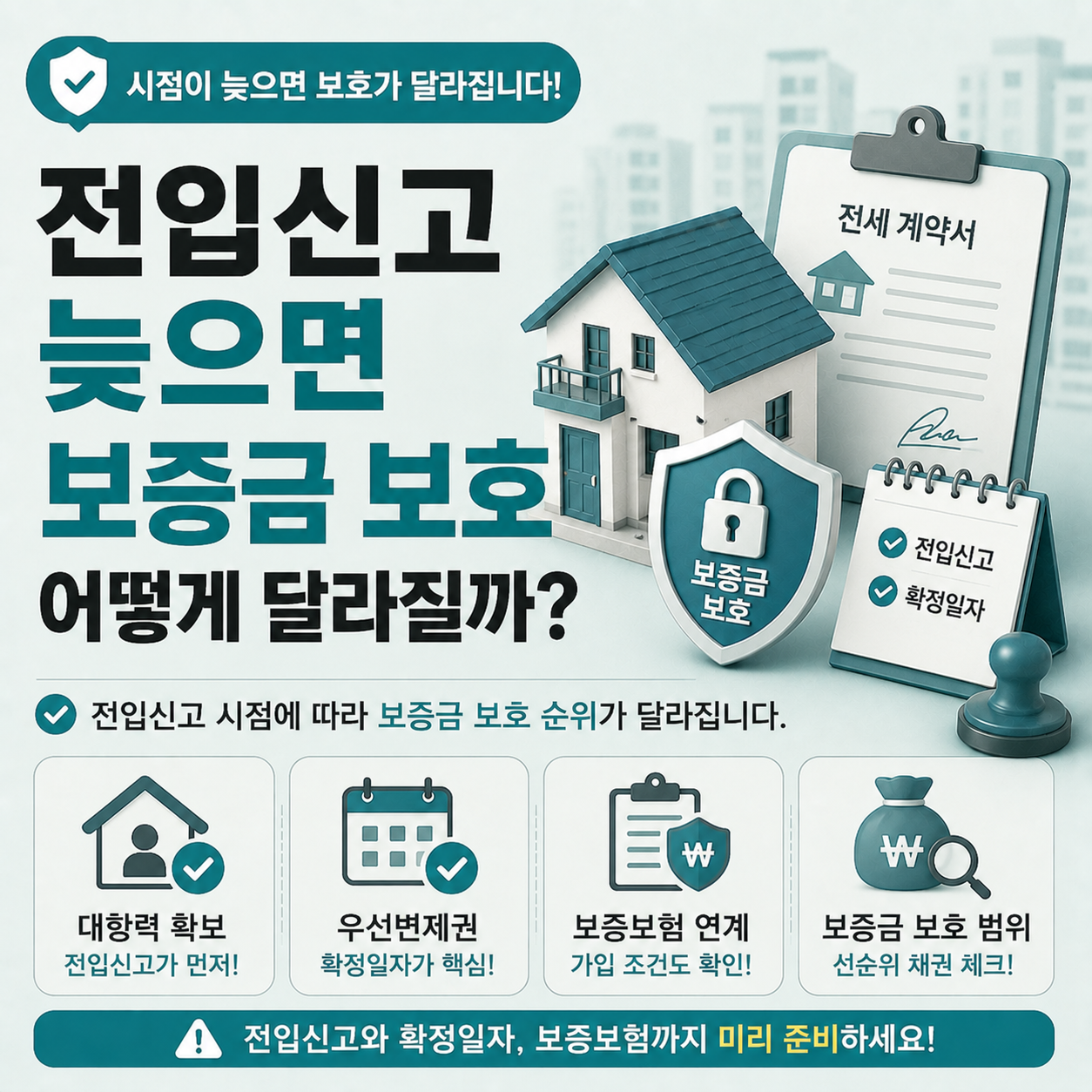 전입신고 늦었을 때 보증금 보호 달라지는 기준