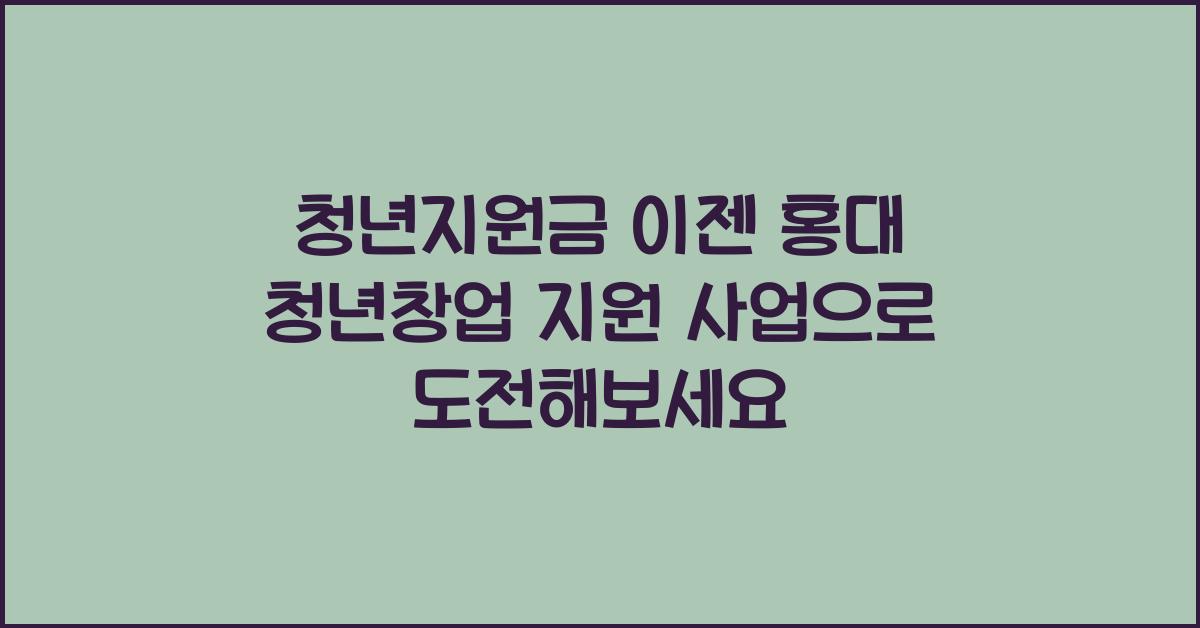 청년지원금