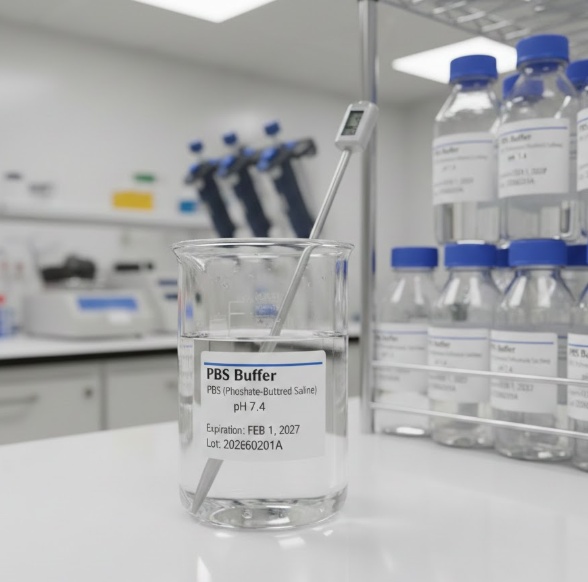 PBS buffer를 나타낸 사진이다.