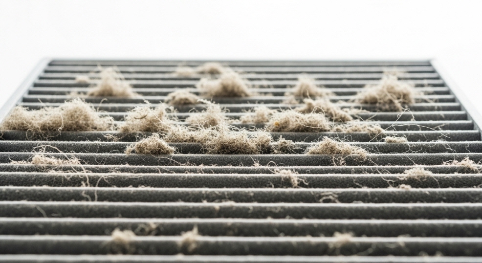 먼지가 많은 필터 클로즈업