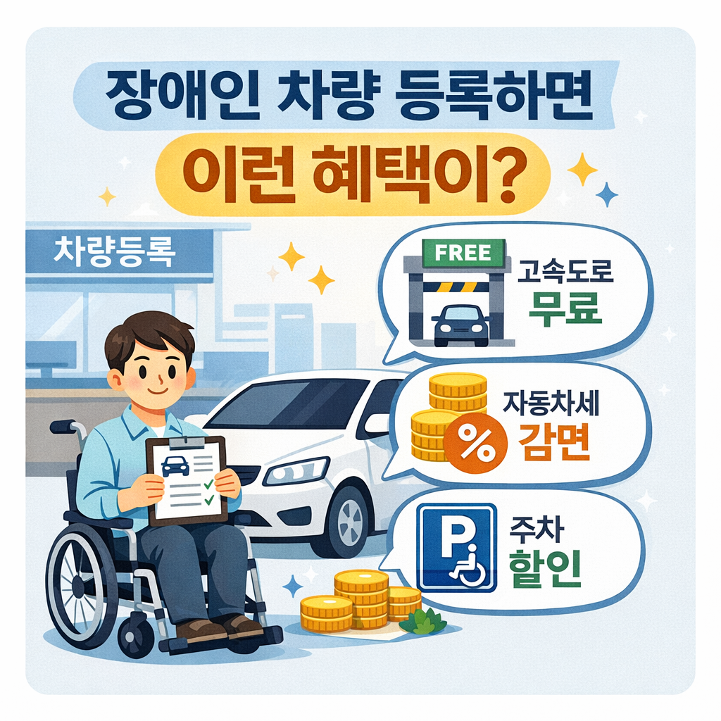 장애인 차량 등록하면 이런 혜택이?