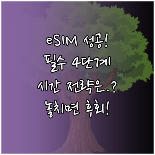 eSIM 재활성화 성공률 높이는 필수..