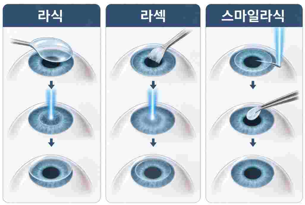 Differences and Disadvantages by Eye Correction Type LASIK, LASEK, and SMILE LASIK Comparison