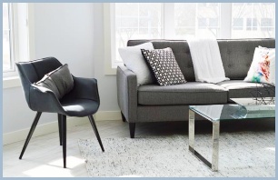 화이트 블랙 거실 인테리어