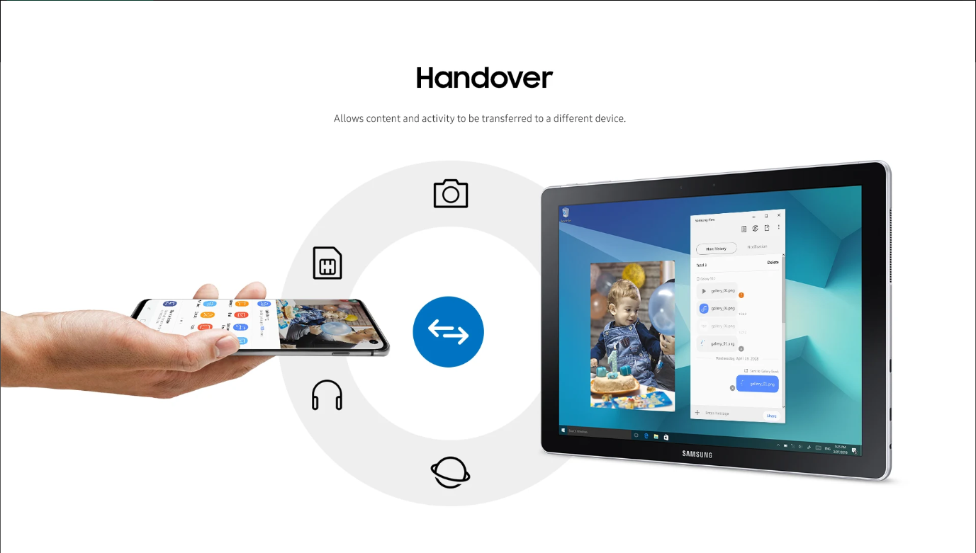 삼성 플로우 앱, 휴대폰에서 보던 화면 태블릿, PC 화면에서 보기, 연결하기
