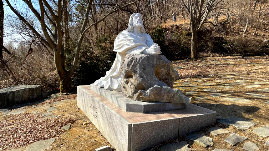 미리내 성지 조각상 구경