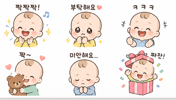 아기 이모티콘 만들기