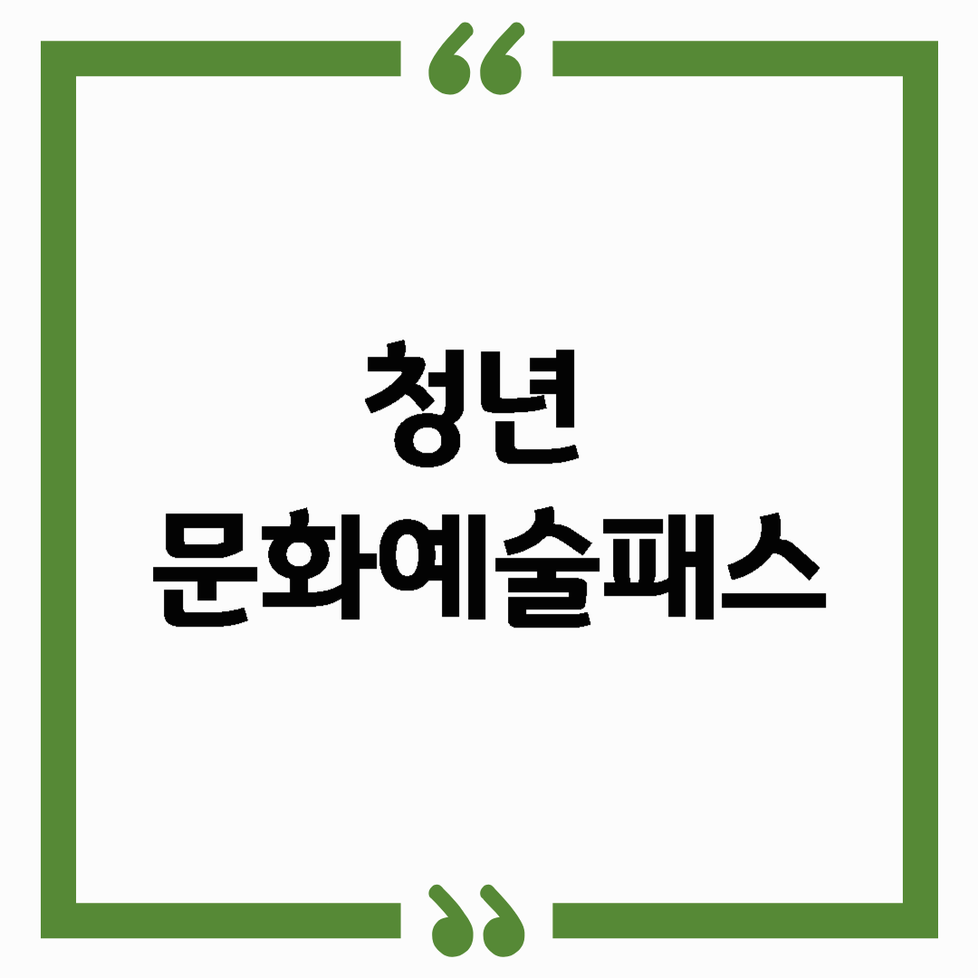 청년 문화예술패스