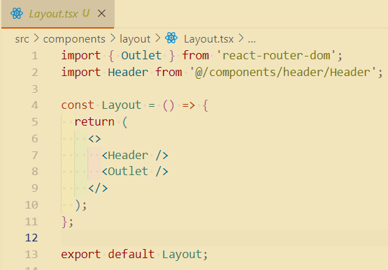 header가 포함된 layout을 만들었다.