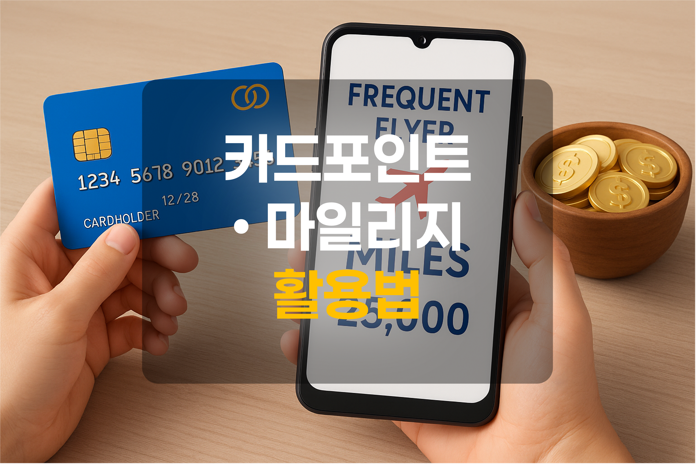 카드포인트와 마일리지 포인트를 표현한 그림