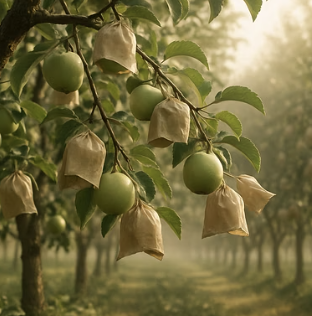 빨갛고 맛있는 사과 수확의 핵심, 사과나무 인공수분과 봉지 씌우기