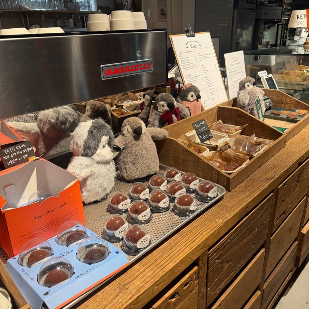 그레이펭귄커피 메뉴 디저트 펭귄 쿠키와 카페 메뉴 구성