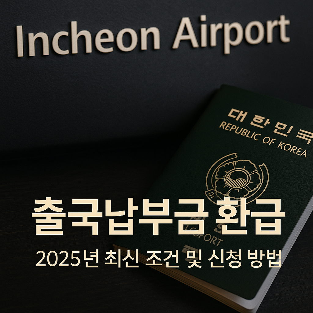 출국납부금 환급 조건과 신청 방법 총정리