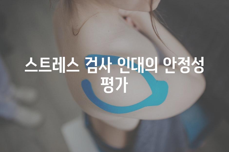 스트레스 검사 인대의 안정성 평가