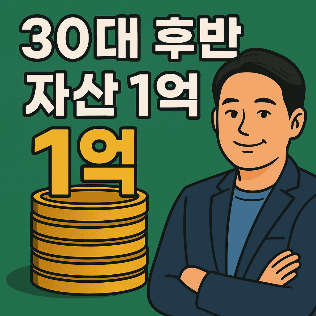 30대 후반 자산 1억 일러스트 image