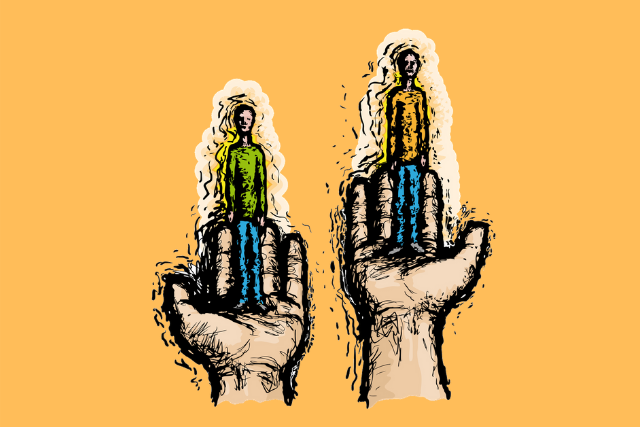 예전의 나와 현재의 나를 비교하는 행동