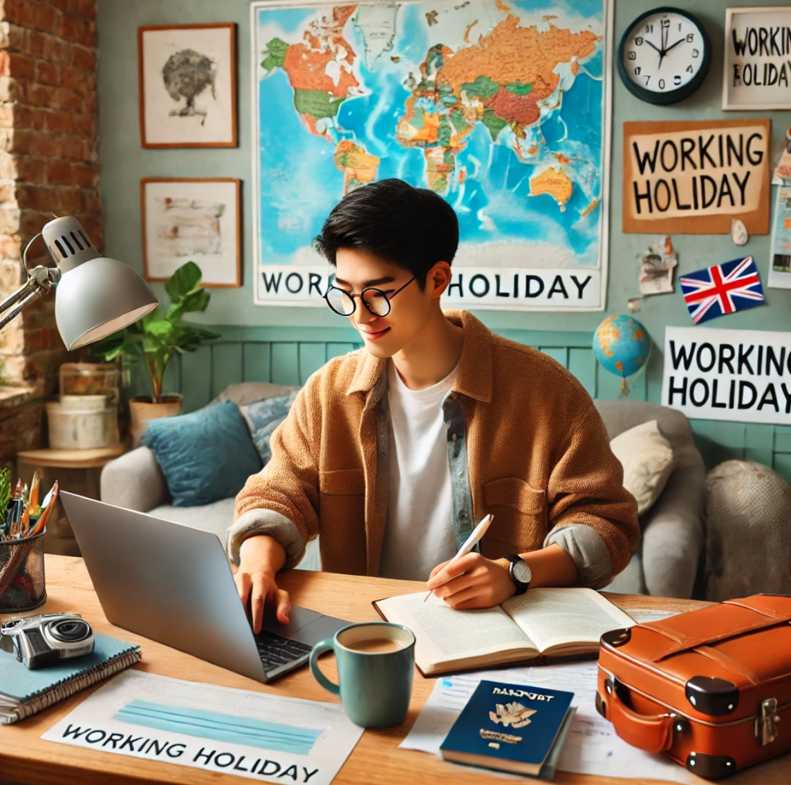 영어 왕초보가 호주 워킹홀리데이를 위해 공부하는 모습