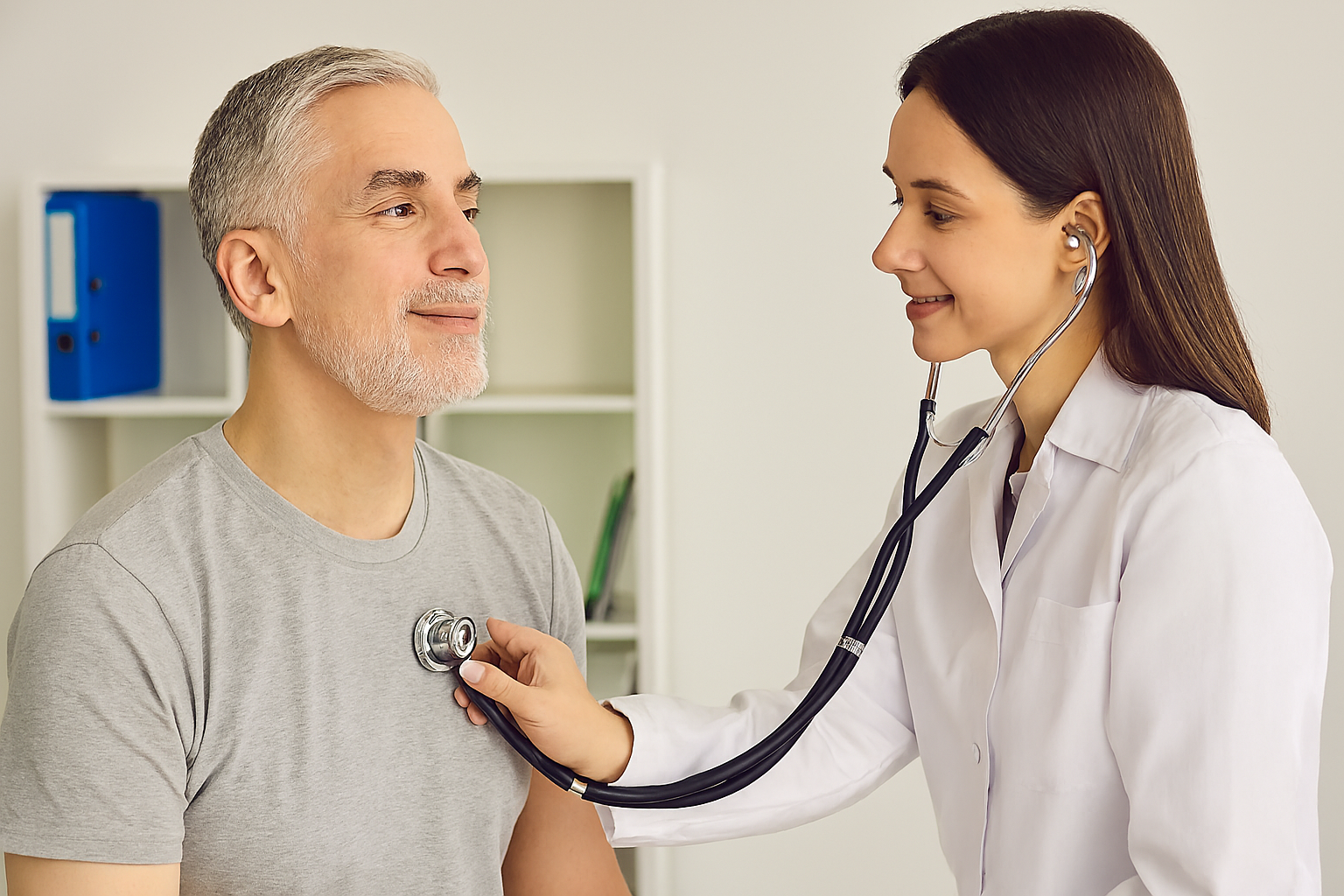 건강검진을 받는 모습