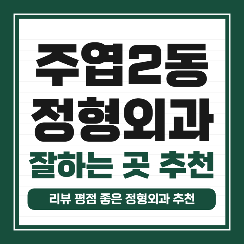 고양시 주엽2동 정형외과 유명하고 잘하는 곳 추천 TOP 5