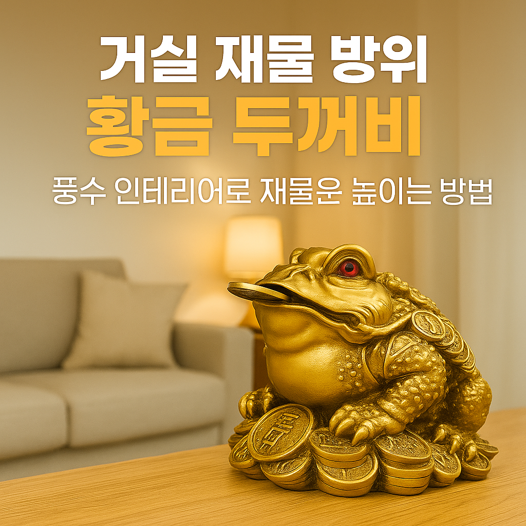거실 재물 방위 황금 두꺼비｜풍수 인테리어로 재물운 높이는 방법